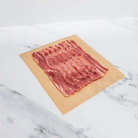 Beef Bacon, halal, geschnitten – 500g feine Rindfleischscheiben, rauchig gewürzt