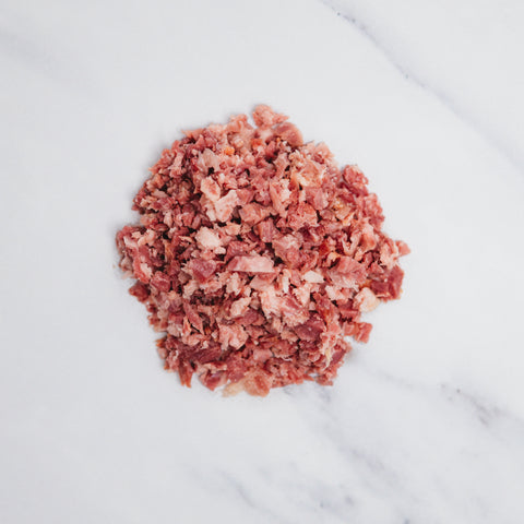 Beef Bacon, halal, gewürfelt – 500g Rindfleischwürfel, ideal zum Braten oder Verfeinern